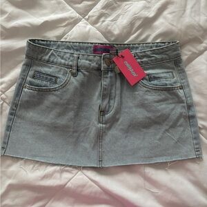 NWT Edikted Light Blue Denim Mini Skirt
